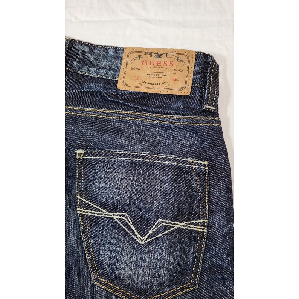 Guess Jeans Men's 29x32 Blue Kennedy Comfort Classic Straight Button Closure